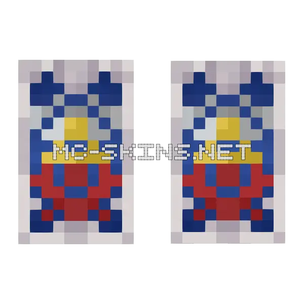 Two Blue Figures cape, outside and lining