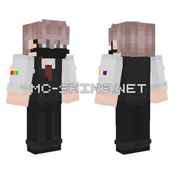 Two Boys In Suits Minecraft skin, front and back