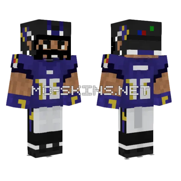 Tylan Wallace MFL Minecraft skin, front and back
