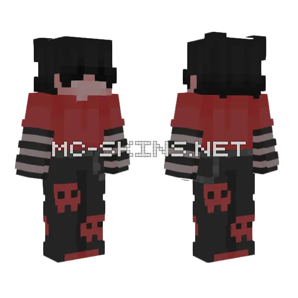 Tyler Red Skull Minecraft skin, front and back