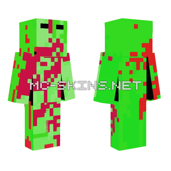 U Okay Slime Minecraft skin, front and back