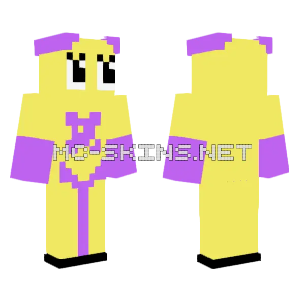 Ub Funkeys Twinx Yellow Minecraft skin, front and back