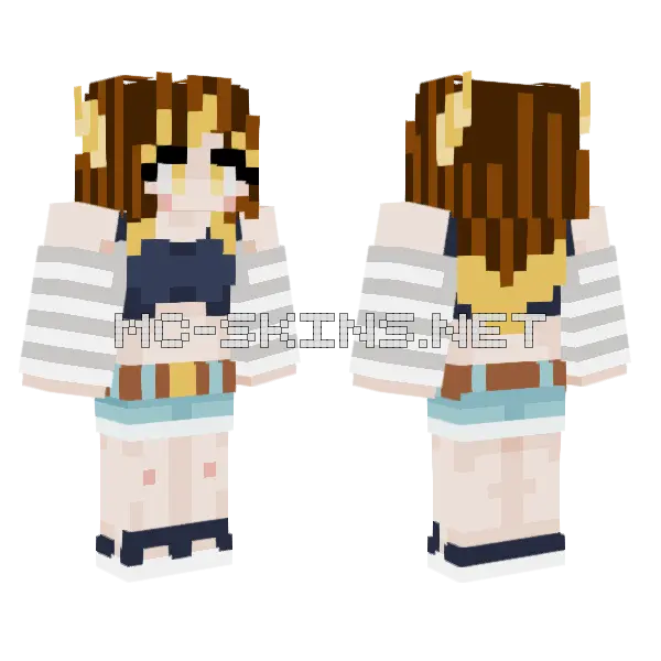 Ubedragonn Girl Minecraft skin, front and back