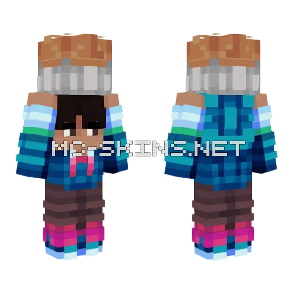 Ubhi Blue Team Championships Minecraft skin, front and back