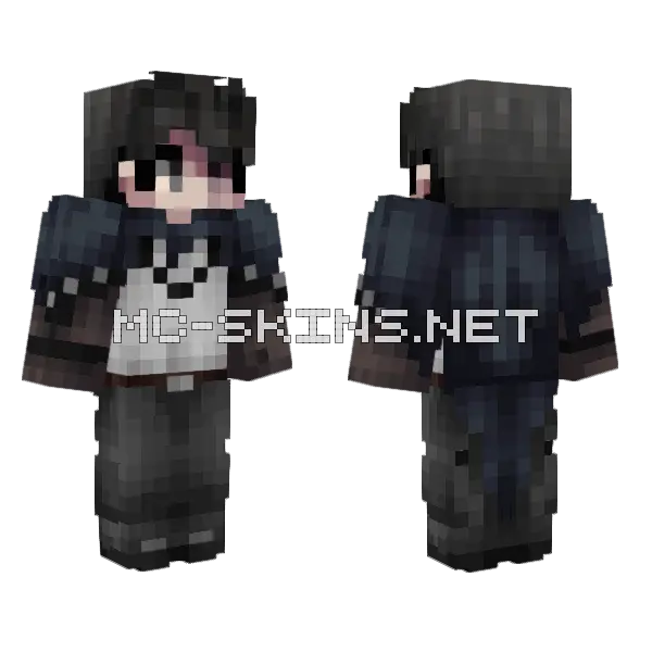 Ubiarce2 Dark Outfit Minecraft skin, front and back
