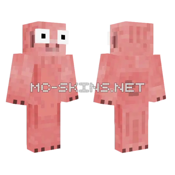 Uhh Pig Minecraft skin, front and back