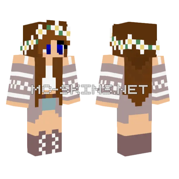 Uii Girl Minecraft skin, front and back