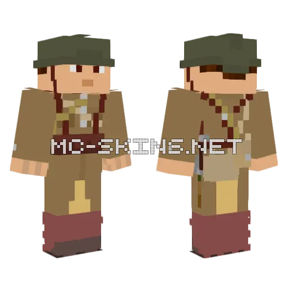 Ulan 1939 Minecraft skin, front and back
