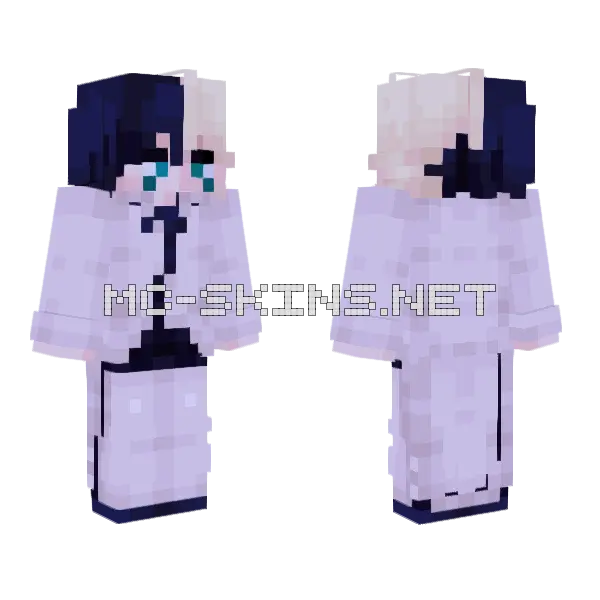 Ulquiorra Cifer Minecraft skin, front and back