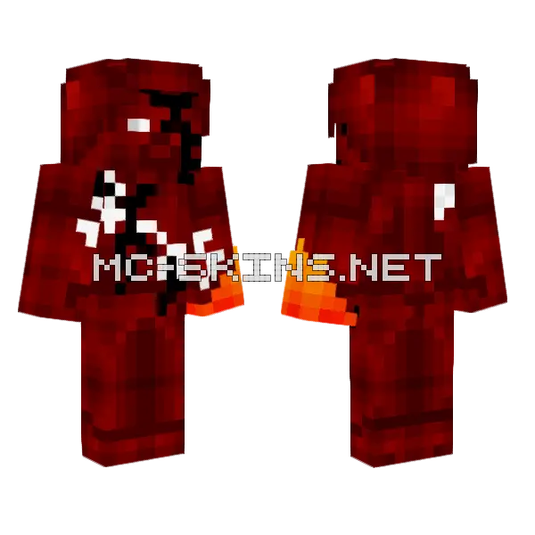 Ultamate Demon Steve Minecraft skin, front and back