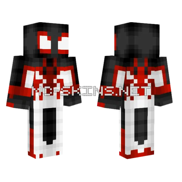 Ultimative Spider-Man Track Suit Minecraft skin, front and back