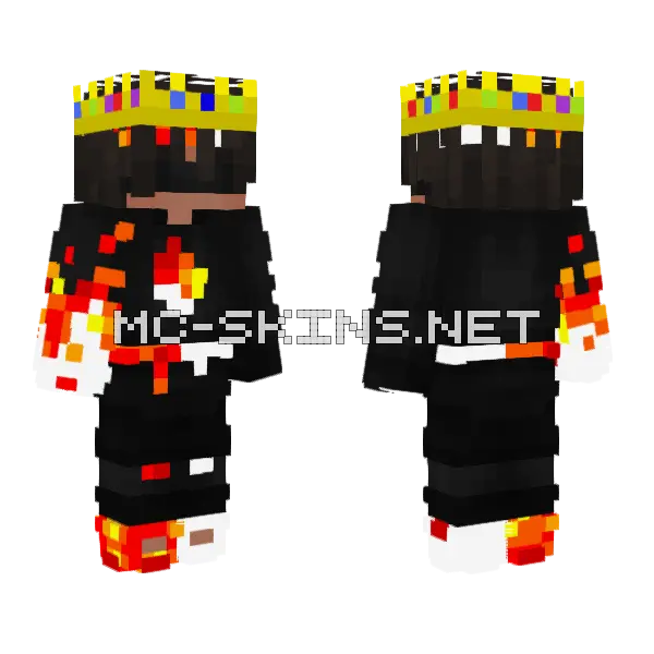 Ultra Flamefrags True Immortal Demon Minecraft skin, front and back