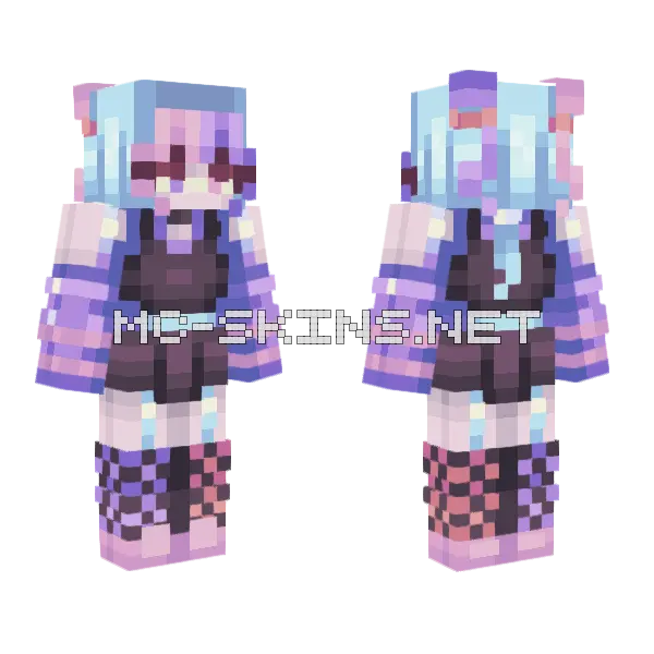 Ultra Violet Minecraft skin, front and back