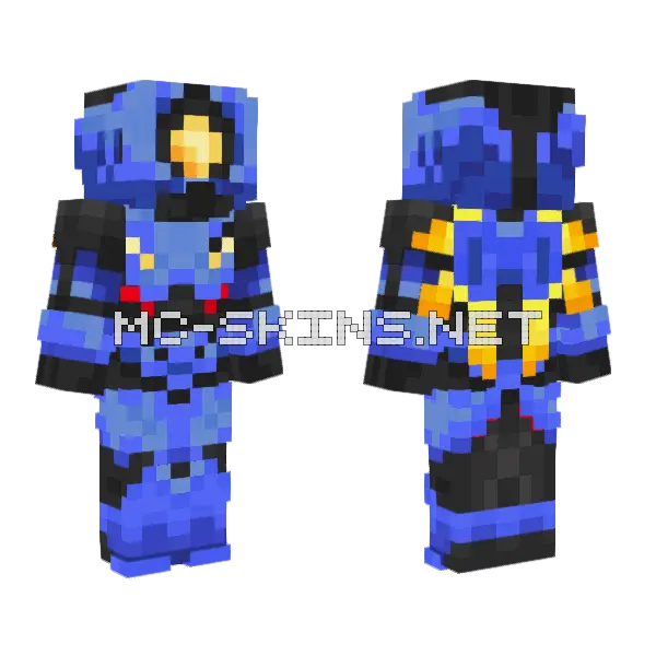 Ultrakill V1 Minecraft skin, front and back
