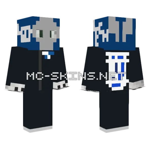Ultras Lecha Snow Leopard Minecraft skin, front and back
