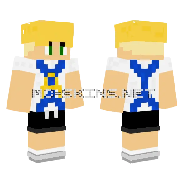 Ultrasnowasol Minecraft skin, front and back