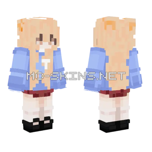 Umaru Chan Uniform Minecraft skin, front and back