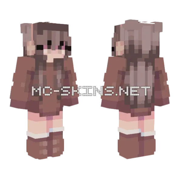 Umber Girl Minecraft skin, front and back