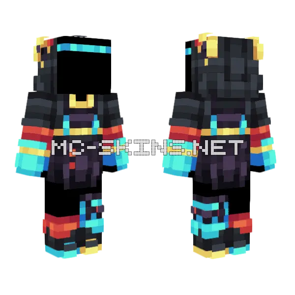 Umbreon Space Suit Minecraft skin, front and back