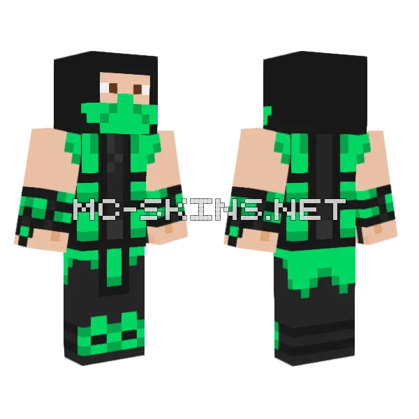 Umk3 Reptile Minecraft skin, front and back