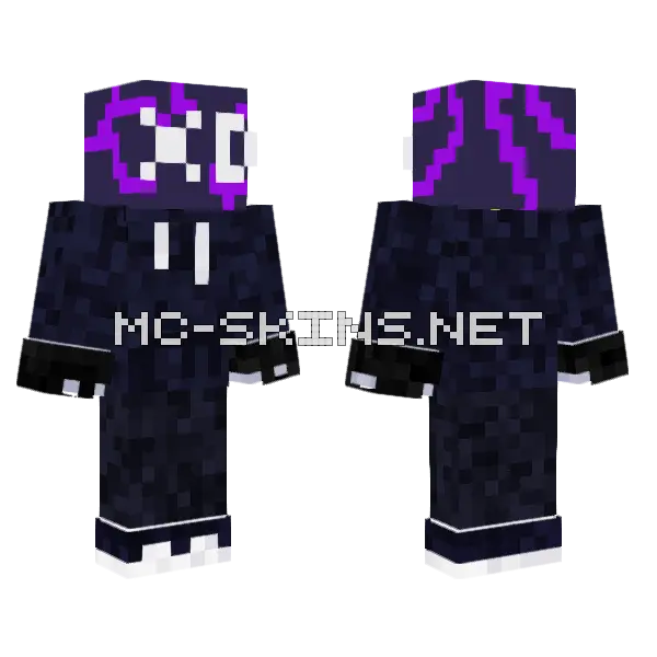 Un Random Minecraft skin, front and back