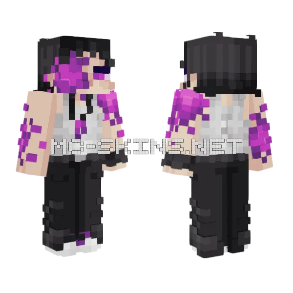 Uncanny Fella Minecraft skin, front and back