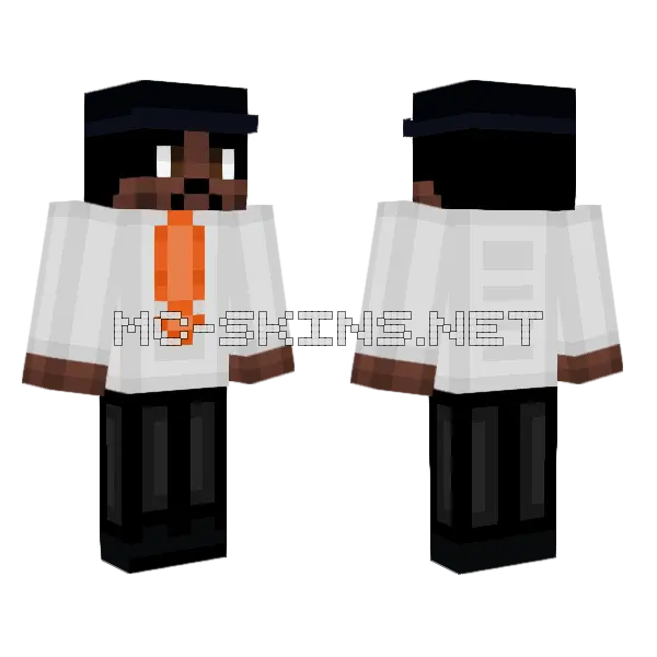 Uncle Danny Minecraft skin, front and back