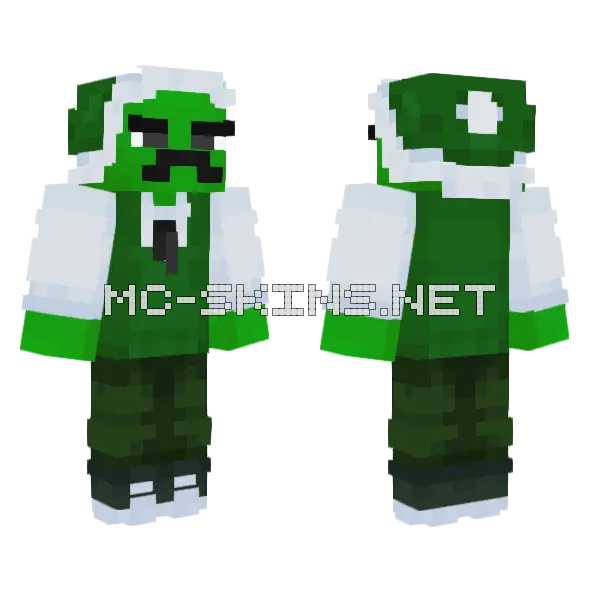 Uncle Grinch Minecraft skin, front and back