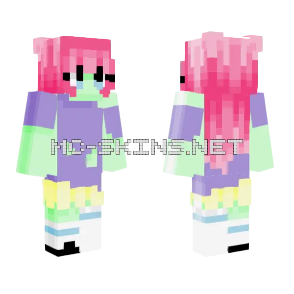 Undead Pastels Minecraft skin, front and back