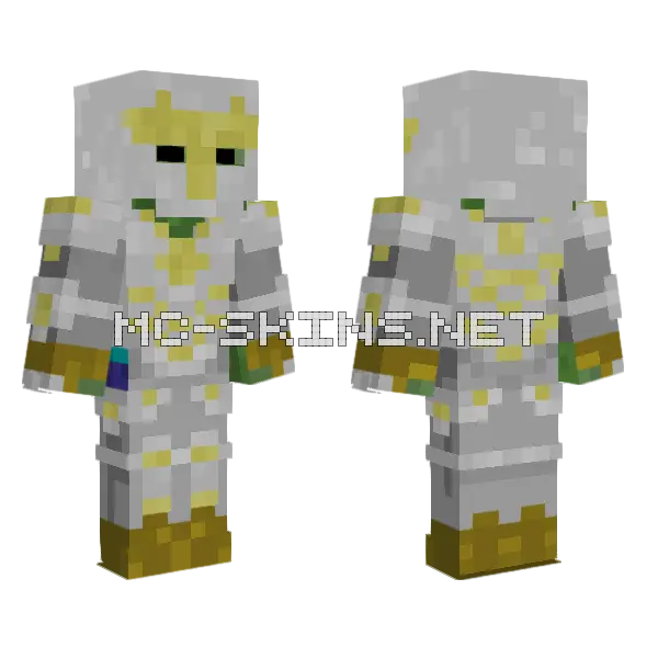 Undead Royal Guard Minecraft skin, front and back