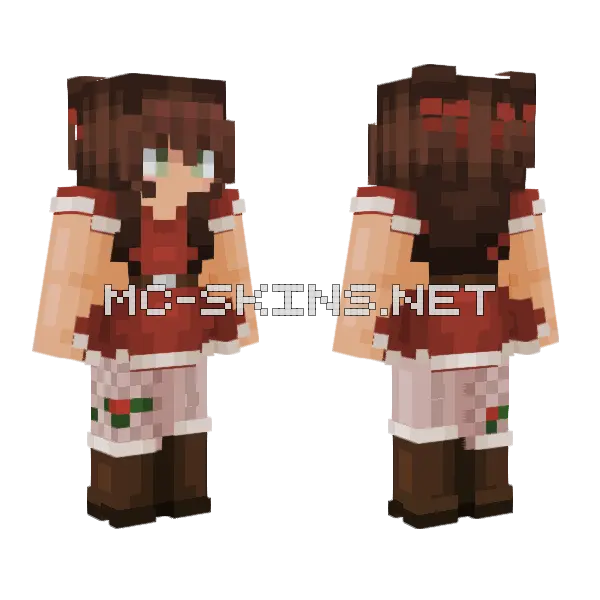 Under The Mistletoe Rce Minecraft skin, front and back