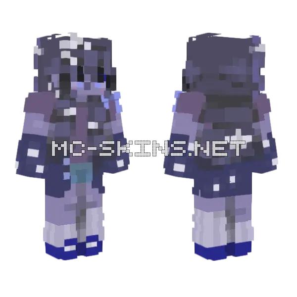 Under The Stars Minecraft skin, front and back