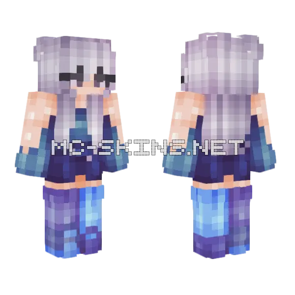 Under The Stars Base Build Minecraft skin, front and back