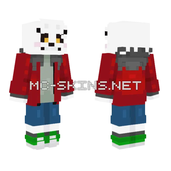 Undertale OC Minecraft skin, front and back