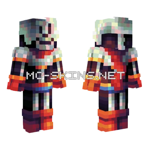 Undertale Papyrus Minecraft skin, front and back