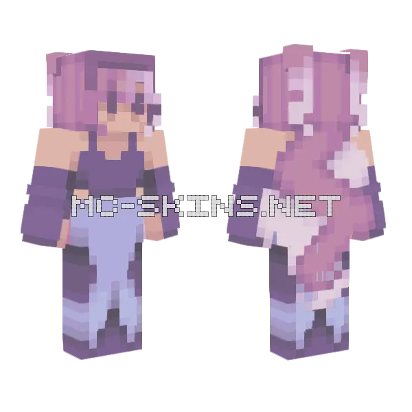 Underwater Girl Minecraft skin, front and back