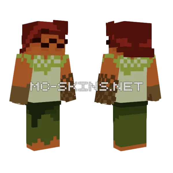 Underwater Skin V2 Minecraft skin, front and back