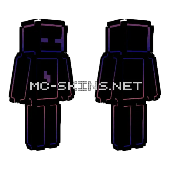 Undulating Gradient Underglow Minecraft skin, front and back