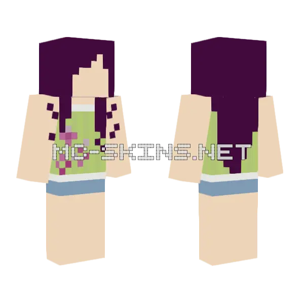 Unfinished Caprisun Minecraft skin, front and back