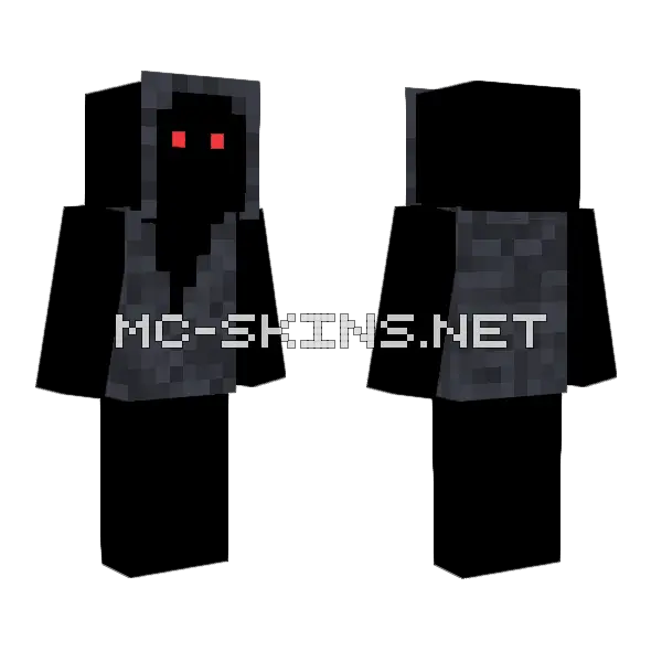 Unfinished Grim Reaper Minecraft skin, front and back