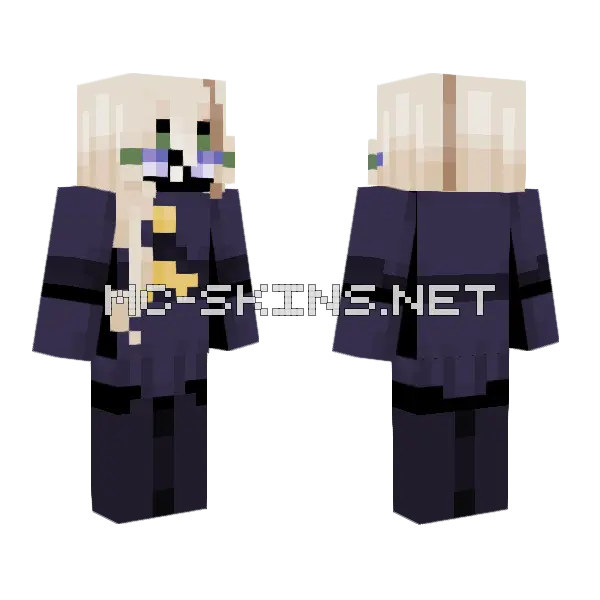 Unfinished School Uniform Minecraft skin, front and back