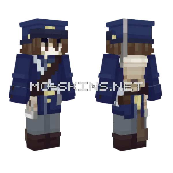 Union Soldier Minecraft skin, front and back
