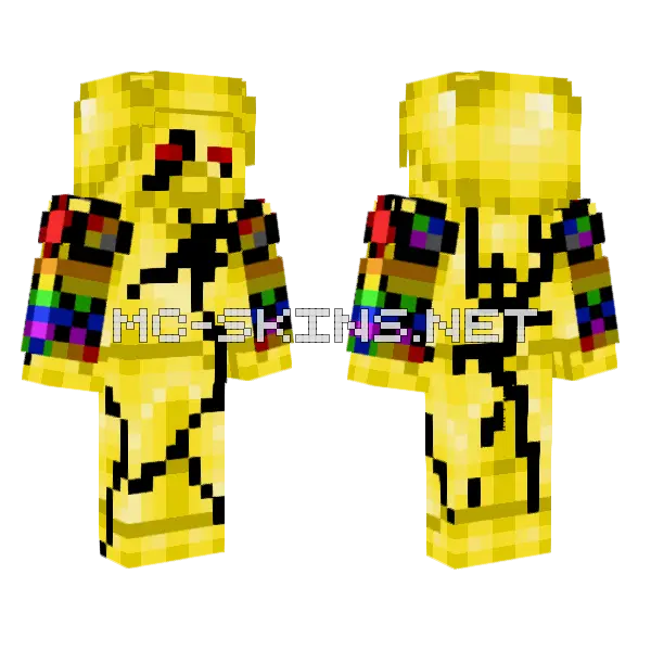 Universe Nightmare Steve Minecraft skin, front and back