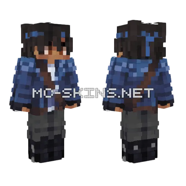 Unixndasda Blue Outfit Minecraft skin, front and back