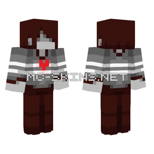 Unknown 2 Minecraft skin, front and back
