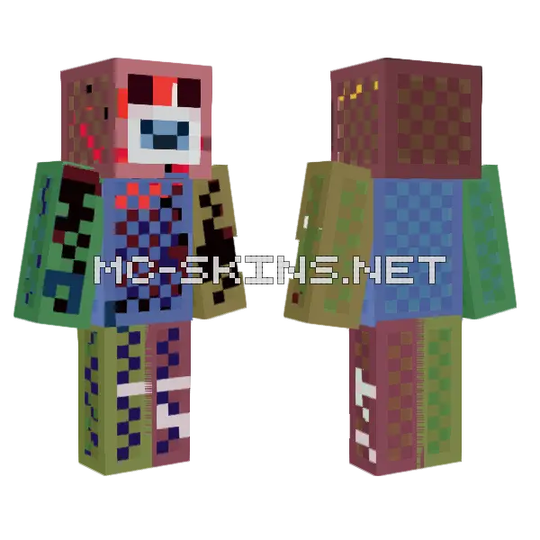 Unkowncow Monster Skin Minecraft skin, front and back