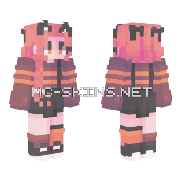 Unlucky Skintober 2 Minecraft skin, front and back