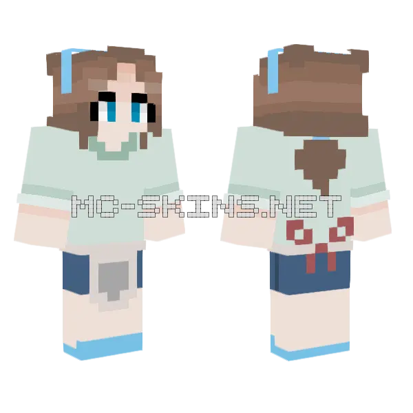Unova Mom Minecraft skin, front and back