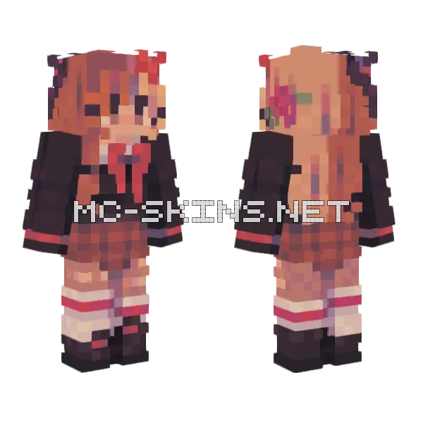Unread Messages RCE Minecraft skin, front and back