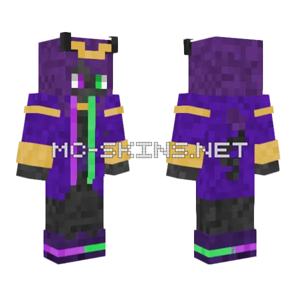 Updated Enderian Rogue Minecraft skin, front and back